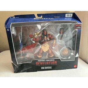 Masters of the Universe Revelation King Grayskull Figure Damaged Box